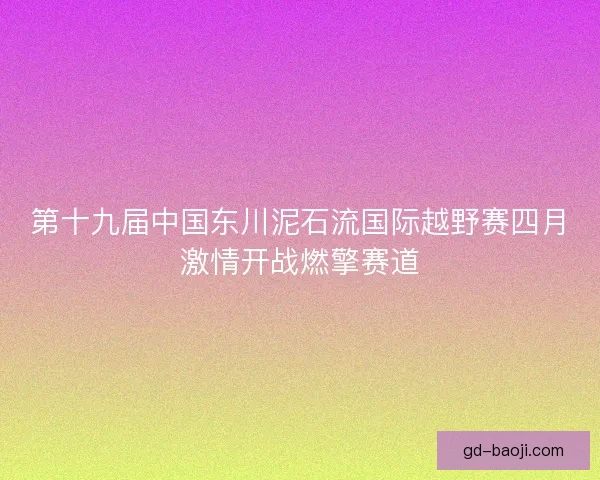 第十九届中国东川泥石流国际越野赛四月激情开战燃擎赛道
