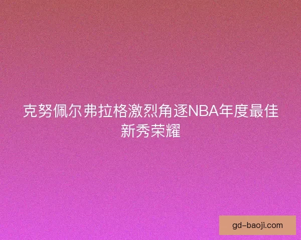 克努佩尔弗拉格激烈角逐NBA年度最佳新秀荣耀